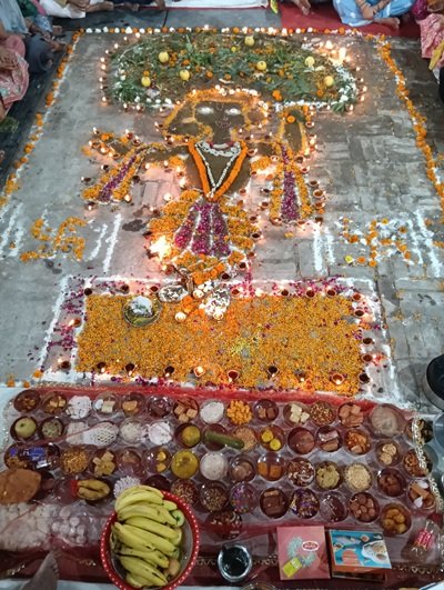The Govardhan Puja festival was celebrated with great pomp and show at the Gau Hospital